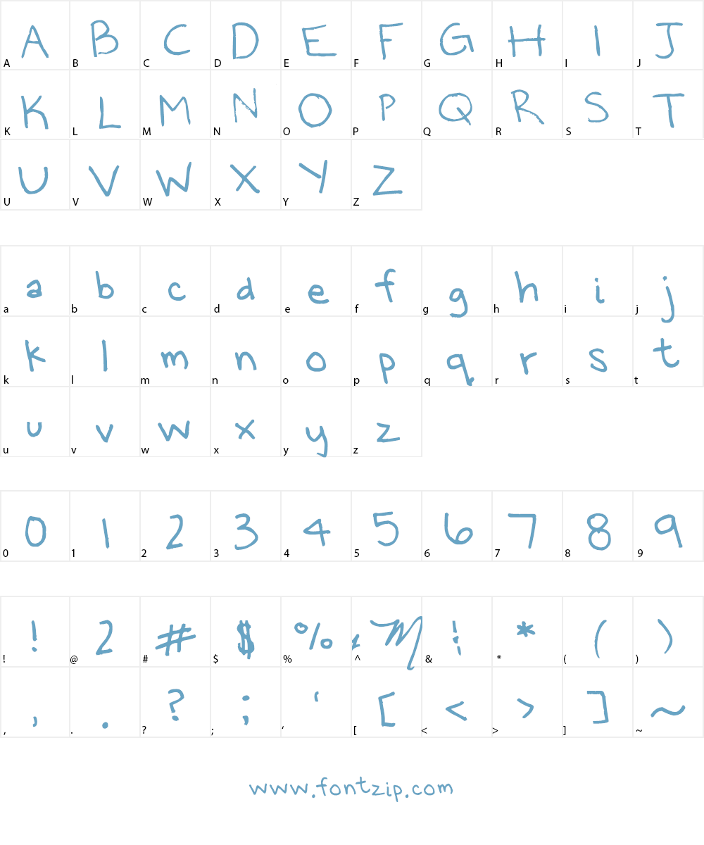 Milo's Grade 7 Font Character